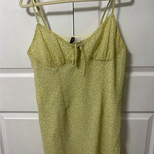 H&M Divided Light Yellow Floral Top